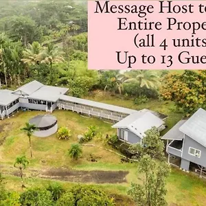 Monstera Bungalow, Spacious, King Bed, Big Kitchen Keaau
